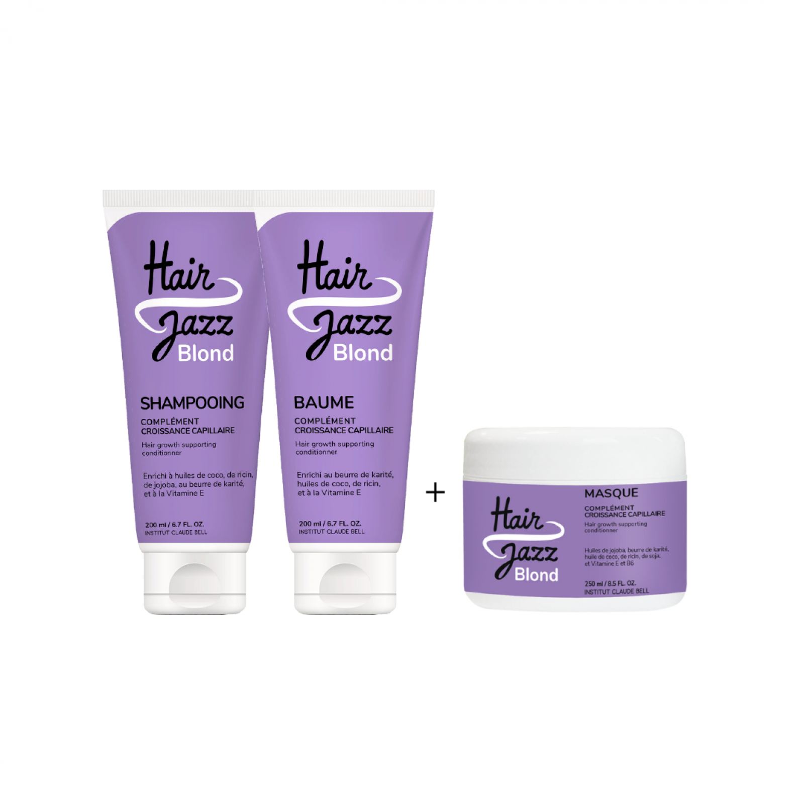 HAIR JAZZ Full Rutine for blondt og grått hår som eliminerer gule toner HAIR JAZZ Full Rutine for blondt og grått hår som eliminerer gule toner